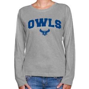  NCAA Rice Owls Ladies Ash Logo Arch Long Sleeve Classic 