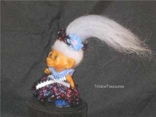VINTAGE TAB TROLL CLEAR AMBER EYES NEW LILAC MOHAIR AWESOME NEW 