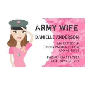   Military Spouse Calling Card Business Cards