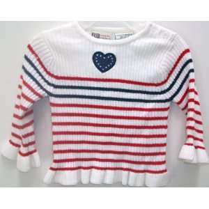   Baby Girl 12 Months, 4th of July, Striped Pullover Sweater Top Baby