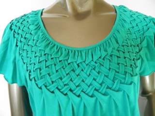 Style & Co. Scoop Neck Knit Top has a Woven Appearance Around the 