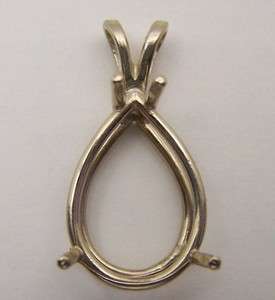   PEAR PENDANT 20x15 setting mount casting finding PRE NOTCHED  