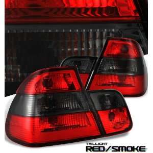  Bmw 1999 2001 3 Series   E46 4Dr Red/Smoke Taillight Red 