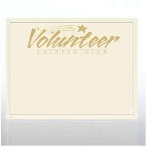  Foil Certificate Paper   Volunteer Shining Star   Cream 