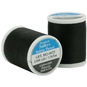  Sulky Bobbin Thread 60 Weight 1100 Yards Black [Office 