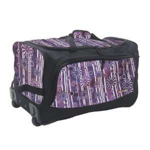  26 Supreme Printed Polyester 2 Wheeled Travel Duffel 