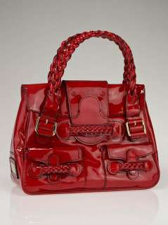 Valentino Garavani Red Patent Leather Histoire Bag  