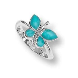  Turquoise Butterfly Ring (size 8) Boma Natural Stones 