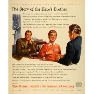 1944 Ad Mutual Benefit Life Insurance Co Logo Soldier 