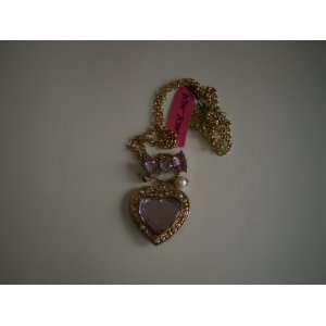 Betsey Johnson Lavender Heart Necklace
