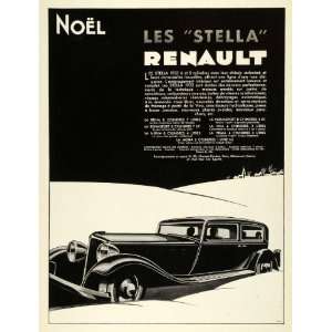  1932 Ad Renault Stella Motor Vehicle Models Winter Snow 
