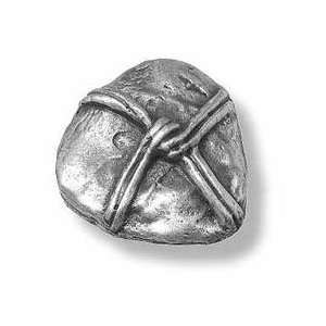  Celtic Twine Tied Stone Knob Antique Pewter 1 3/8 X 1 1/2 