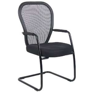  Boss Mesh Guest Chair with Black Sled Base