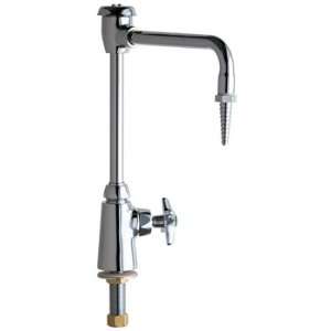   Chrome Laboratory Deck Mounted Laboratory Faucet with Rigid/Swing Vac