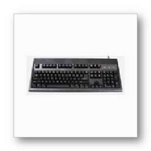   104 key Keyboard PS2 Black with large L Shaped Enter Key Electronics