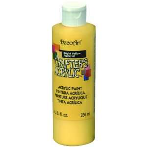  DecoArt DCA49 9 Crafters Acrylic, 8 Ounce, Bright Yellow 