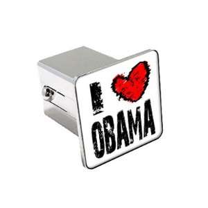  I Heart Obama   Chrome 2 Tow Trailer Hitch Cover Plug 