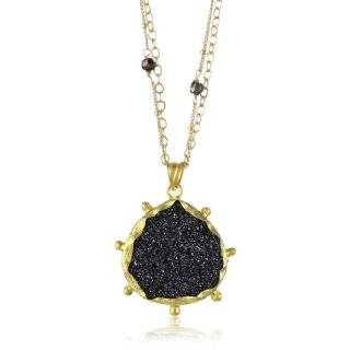 Coralia Leets Jewelry Design Double Chain Black Drusy Dot Necklace 