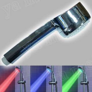 Temperature LED SHOWER HEAD LIGHTS WATER RGB 3 COLOR  