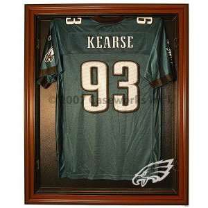   Eagles Cabinet Style Jersey Display Case   Brown