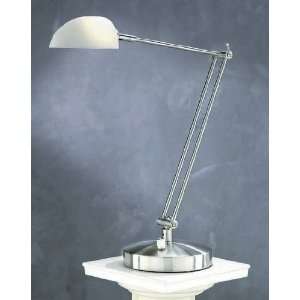   White Spoon 27H Table Lamp w/ Bulb Desk Lamp & Dim