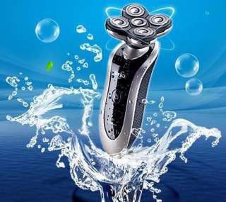 NEW Mens Black Washable 5 Heads Electric shaver rechargeable Razor 
