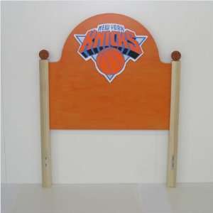  New York Knicks Headboard Size Twin, Finish Natural 