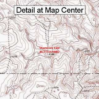 USGS Topographic Quadrangle Map   Shamrock East, Texas (Folded 