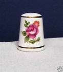 sewing thimble fine bone china red rose $ 14 99 see suggestions