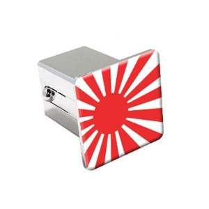  Japan Rising Sun Flag   Chrome 2 Tow Trailer Hitch Cover 