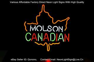   Canadian CANADA Leaf LOGO BEER BAR REAL NEON LIGHT SIGN GIFT FAST SHIP