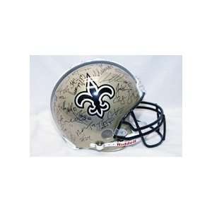 2010 Champions New Orleans Saints Team Signed Riddell Pro Line Helmet 