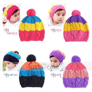   Kids Children Girls Boys Stretchy Warm Winter Cap Hat Beanie  