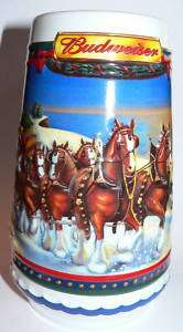 Budweiser GUIDING THE WAY HOME 2002 Holiday Beer Stein  