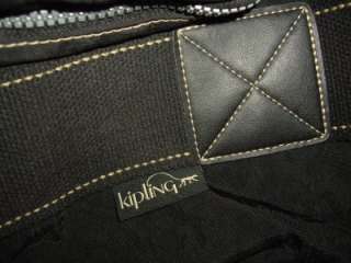   Authentic KIPLING Large Black Travel Dufflel Shoulder Bag 22 EUC NR