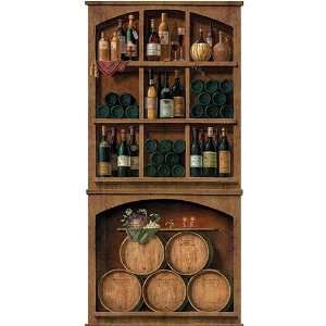  Wine Bottles Cellar Cabinet Wall Mural