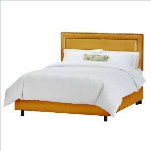  King Skyline Furniture Nail Button Border Upholstered Bed 