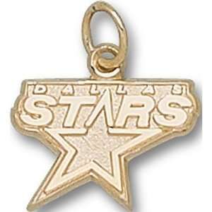  Dallas Stars NHL Logo 3/8 Pendant (Gold Plated) Sports 