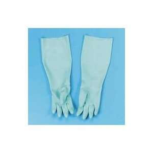  18 Long Sleeve Unlined Nitrile Gloves with Embossed Grips 