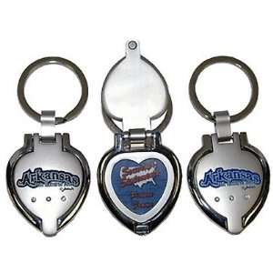  Arkansas Keychain Metal Heart Locket(pack Of 48 