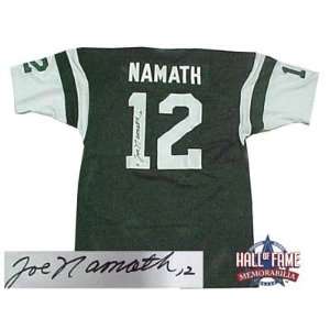  Joe Namath Autographed/Hand Signed Custom Green Jersey 
