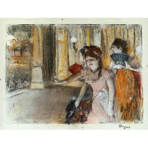  Oil Painting Singers on Stage Edgar Degas Hand Painted 