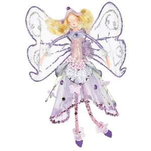   Christmas Holiday Crinkle Skirt Fairy Figurine   Purple A10624