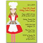 Christmas Cookie Chef Invitations Party Exchange Swap