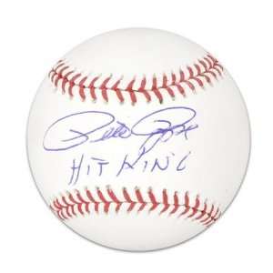  Pete Rose Signed Ball   with hit King Inscription 