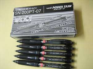10pcs UNI POWER TANK ball point pen 0.7mm black smooth  