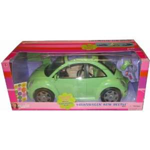  Barbie Volkswagen Beetle Vehicle (Lime) with Real Key 