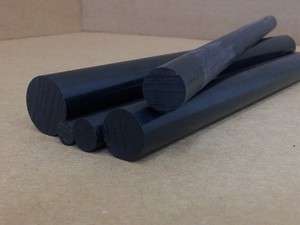 750 Delrin / Acetal Black Round Bar Rod   12 Length  