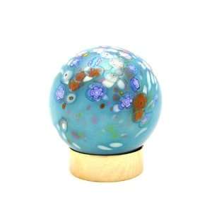    Art Glass Small Pet Urns Small Sphere Meadow