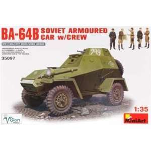   BA 64B Soviet Armored Car w/Crew (Plastic Model Vehicle) Toys & Games